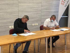 Podpis pogodbe o izgradnji padavinske kanalizacije in retencije jug v GC Zalog 1